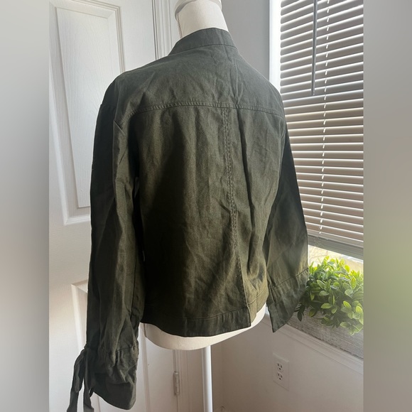 Caslon Linen Blend Tie Sleeve Jacket size Small - Picture 4 of 12